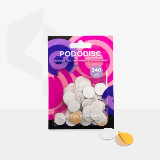 Staleks Pododisc White PRO M dischetti autoadesivi 240 grit (50 pz)