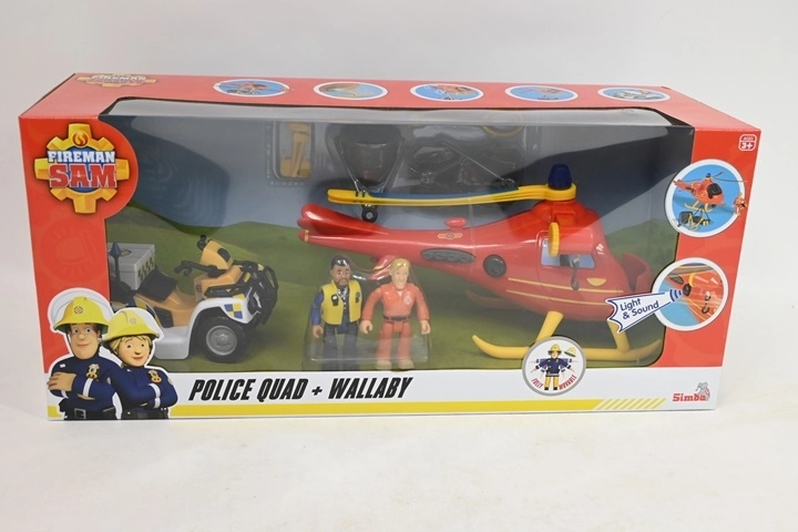 Fireman Sam set da gioco Wallaby con quad e personaggi