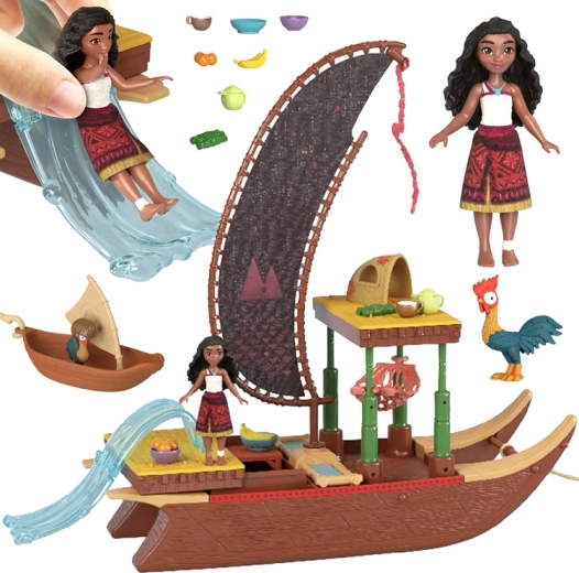 Mattel Disney Vaiana 2 nave di Vaiana con bambola e accessori