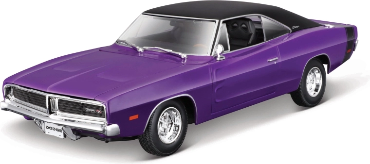 Maisto 1969 Dodge Charger R/T modello auto viola 1:18