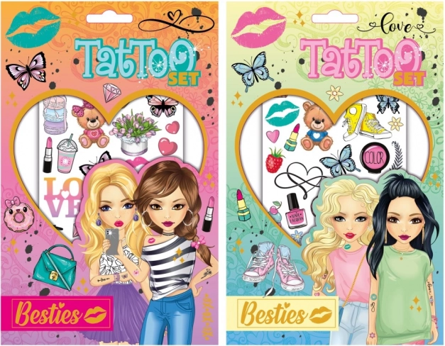 Set di tatuaggi per bambini – 2 fogli 20 × 13 cm (70+ tatuaggi)