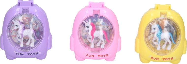 Statuetta di unicorno in scatolina (a sorpresa) 10 cm - 1 pezzo