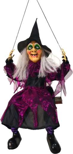 Decorazione per feste strega sull'altalena