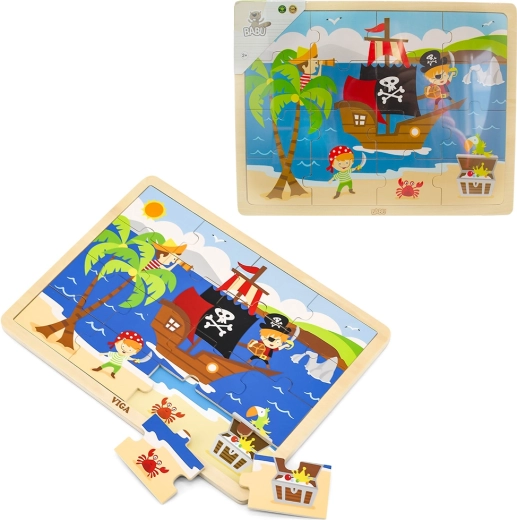 Puzzle 3D in legno pirati BABU
