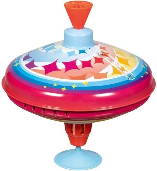 trottola metallica stellata con luci LED