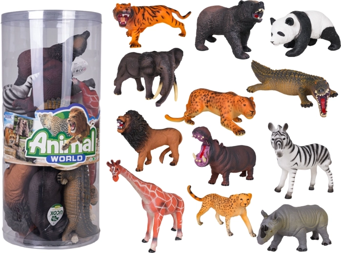 Set di animali safari – 12 grandi statuine