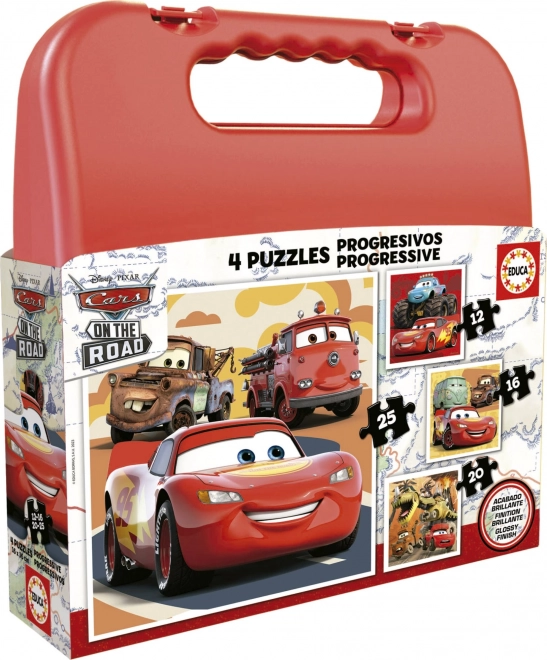 Educa Puzzle Valigetta Automobili 4in1