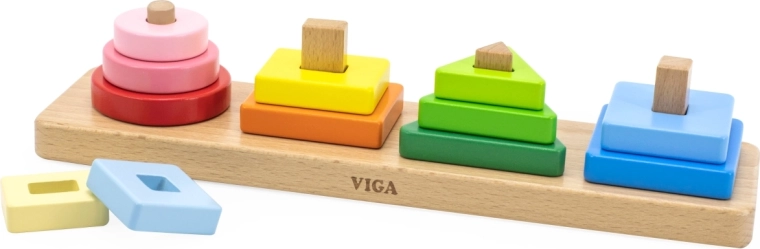 Gioco a incastro in legno Viga con forme geometriche