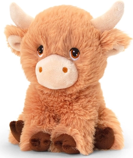 Mucca di peluche pelosa Keeleco 25 cm