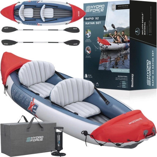 Kayak gonfiabile per 2 persone BESTWAY LITE-RAPID X2 con set di pagaie