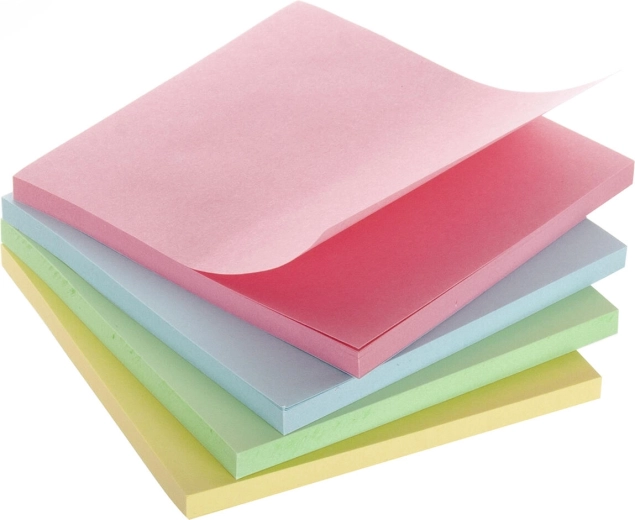 Foglietti adesivi 7,5 × 7,5 cm, mix di colori (4 × 50 pz)