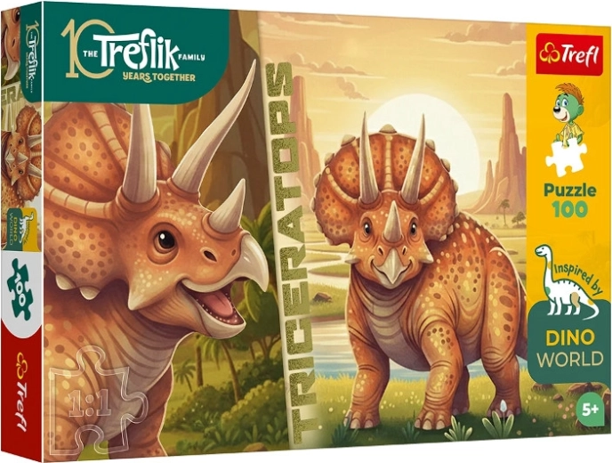 Puzzle InspiredByDinoWorld triceratopo 100 pezzi