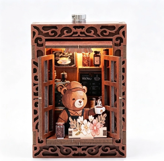 2Kids Toys puzzle in legno 3D magnete Caffetteria dell’Orsetto