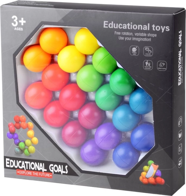 Puzzle logico educativo con palline colorate