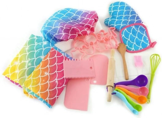 Plejo set da pasticceria per bambini con motivo arcobaleno