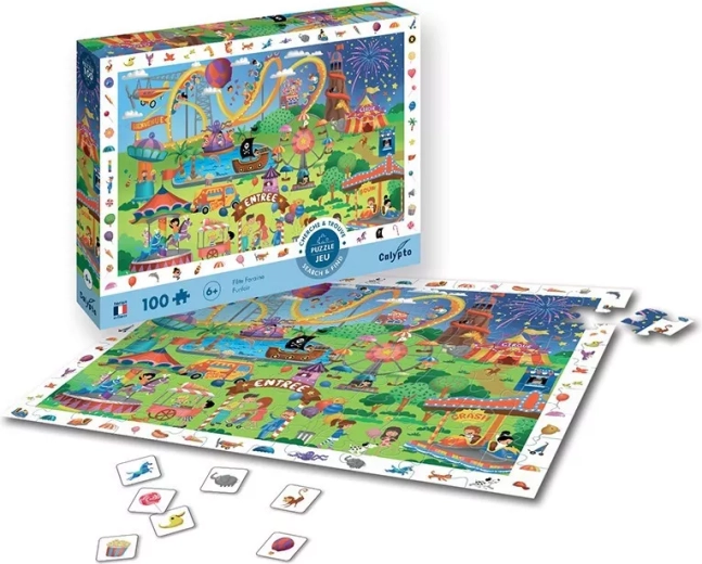 Sentosphere puzzle alla fiera 100 pezzi con gioco di ricerca
