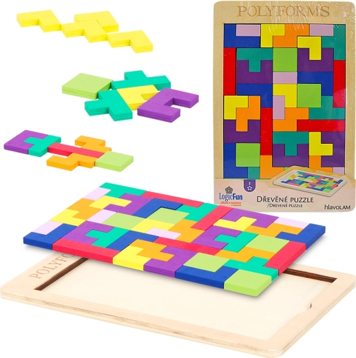 Rompicapo in legno – puzzle geometrico creativo per bambini