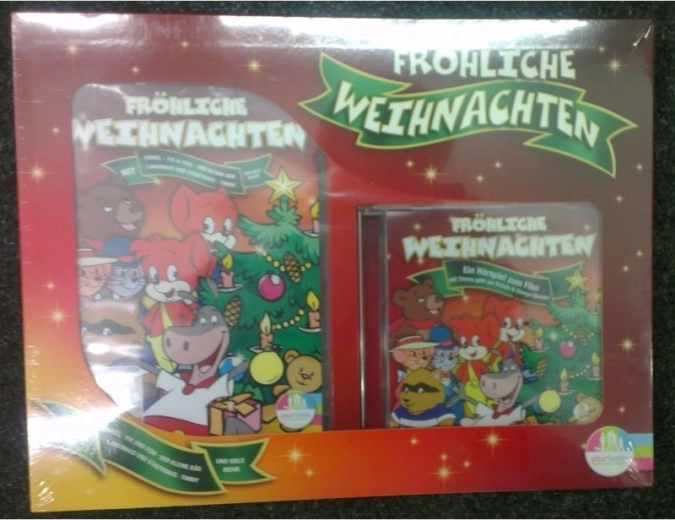 Cofanetto regalo natalizio Kinder con Urmel, Fix & Foxi, il topo di campagna e il topo di città, il piccolo orso e altri (DVD + CD) - 1 pezzo