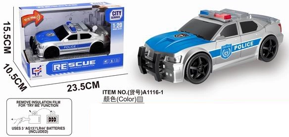 Auto della polizia blu 1:20 con luci e suoni
