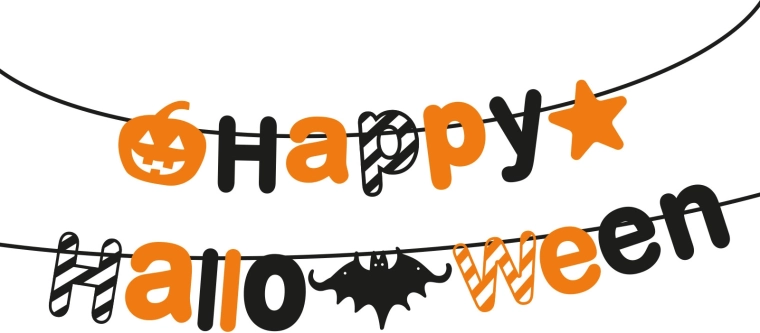 Ghirlanda di carta di Halloween Happy Halloween 3,5 m