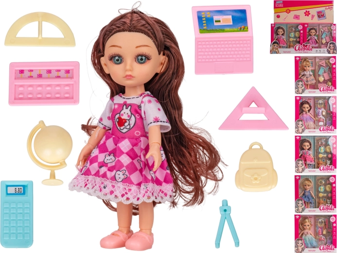 Bambola con accessori 15 cm