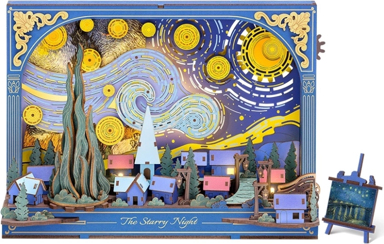 RoboTime puzzle 3D in legno Notte stellata
