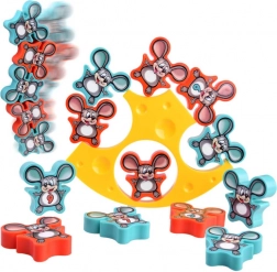 Gioco di equilibrio familiare con topolini cadenti