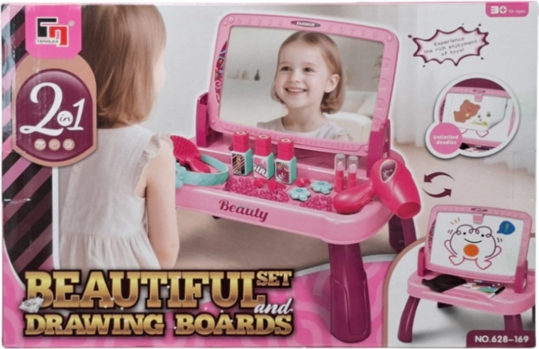 Toeletta per bambini 2 in 1 con tavola da disegno
