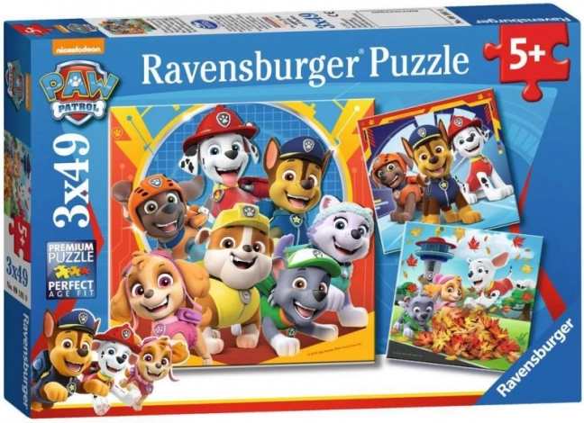 Puzzle Ravensburger Paw Patrol 3x49 pezzi