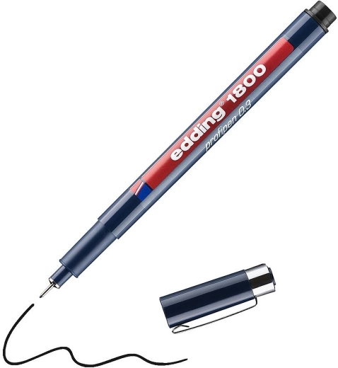 Pennarello edding 1800 nero 0,3 mm