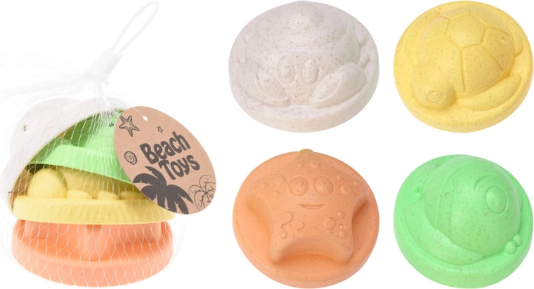 Formine per sabbia Animali marini – set da 4 pezzi