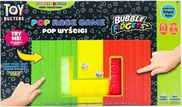 Gioco da tavolo TOY BUSTERS Pop Race – gioco di corse per 2 giocatori