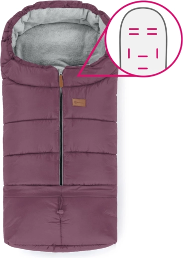 Petite&Mars sacco termico regolabile 3in1 Jibot orizzontale mysterious plum