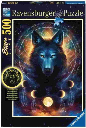 Puzzle luminoso Ravensburger Lupo lunare 500 pezzi