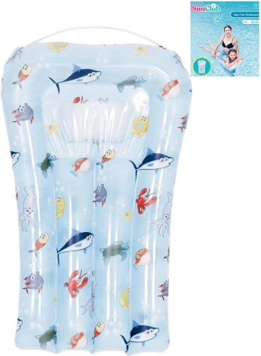 SUN CLUB lettino gonfiabile per bambini pesci marini con finestrella sott’acqua 72 × 47 cm