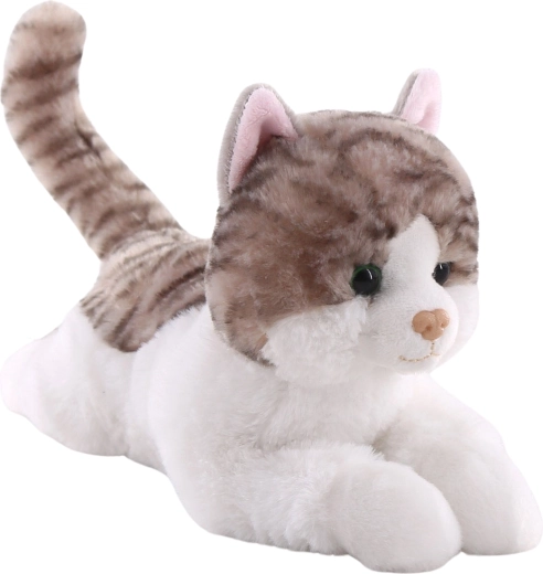 Gatto di peluche sdraiato 26 cm
