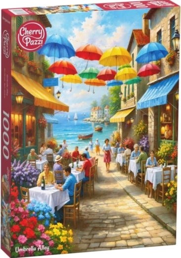 Puzzle CHERRY PAZZI Strada con ombrelli 1000 pezzi