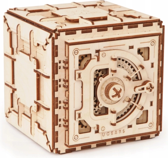 Cassaforte meccanica in legno UGEARS – puzzle 3D 179 pezzi