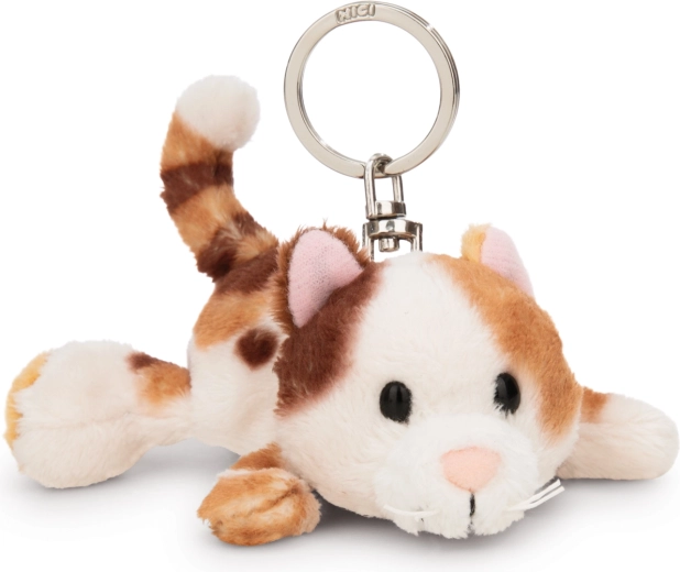 Portachiavi NICI gatto Calico tricolore sdraiato 10 cm