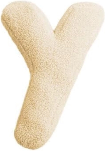 Lettera di peluche Mealini Y color crema - 1 pezzo
