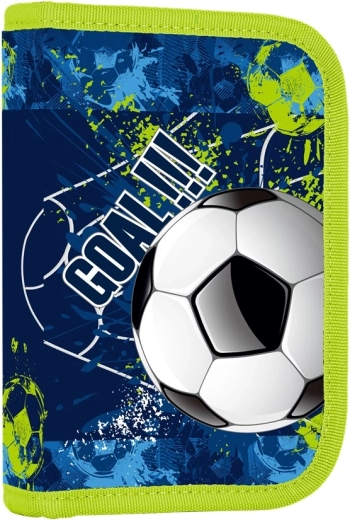 Astuccio scolastico con 2 alette Calcio, vuoto
