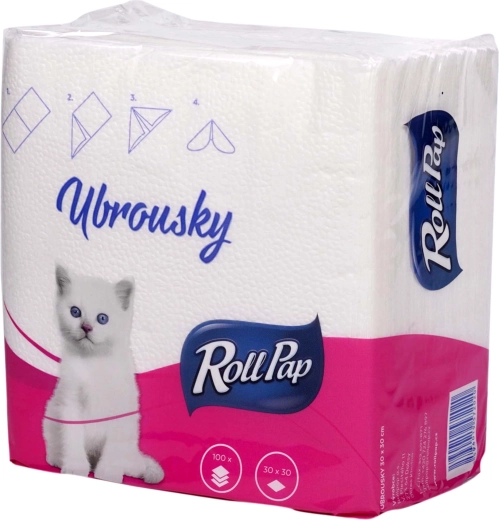 Tovaglioli di carta 30 × 30 cm monovelo, 100 pz