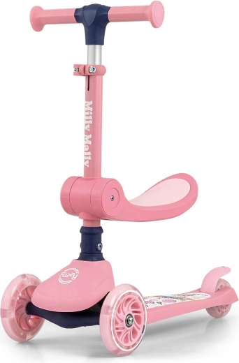 Milly Mally monopattino evolutivo per bambini con cavalcabile Fuzzy rosa