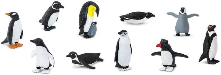 Safari Ltd. pinguini – grande set da 48 miniature