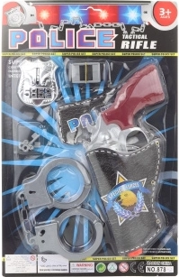 Set da poliziotto per bambini con pistola, manette e distintivo