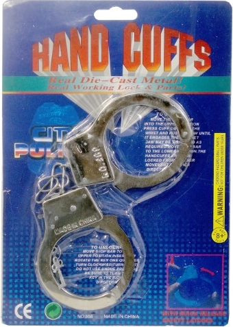 Manette di polizia metalliche per bambini con chiavette