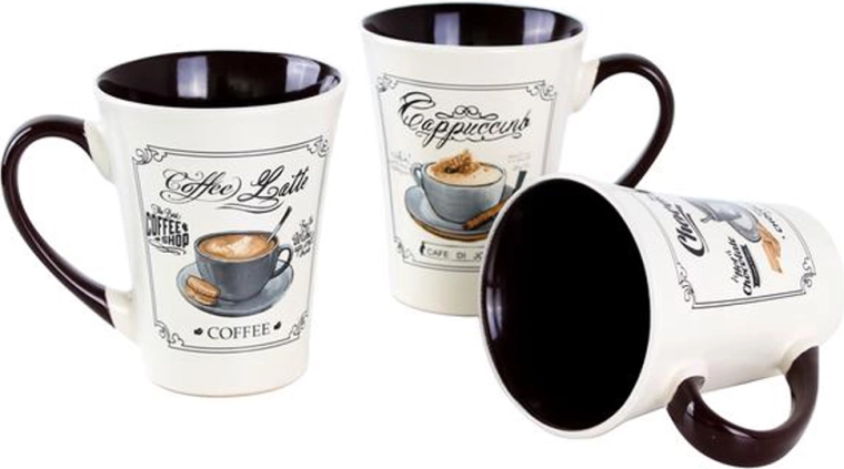 Tazza in ceramica Toro 300 ml con motivi café bistro