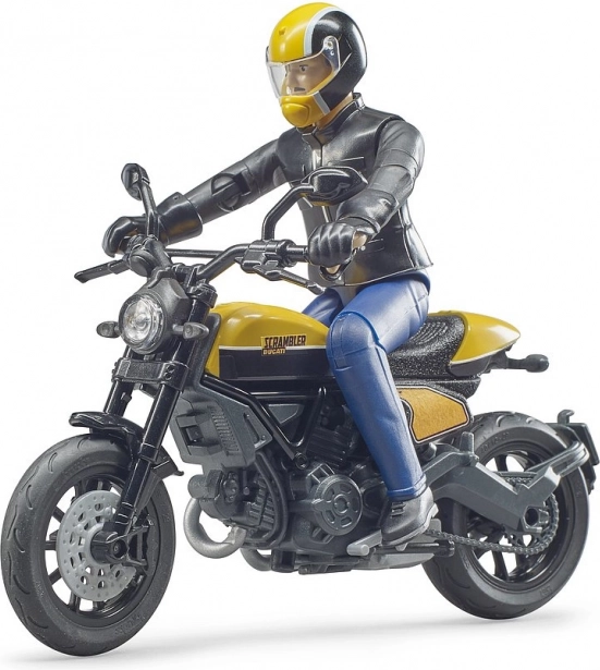 Bruder bworld moto Scrambler DUCATI Cafe Racer con pilota 1:16