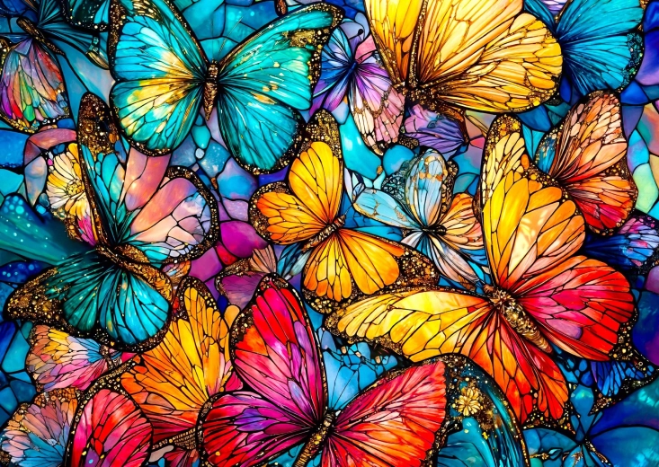 Puzzle ENJOY Stravaganza di farfalle 1000 pezzi