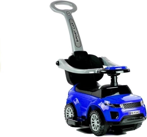 Macchinina a spinta per bambini con asta guida Blu